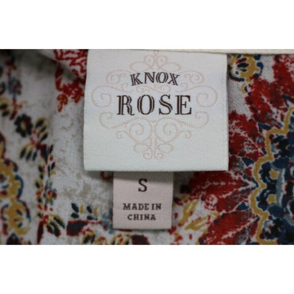 Knox Rose Floral Sheer Sleeveless Babydoll Top-Size Small - Picture 5 of 10